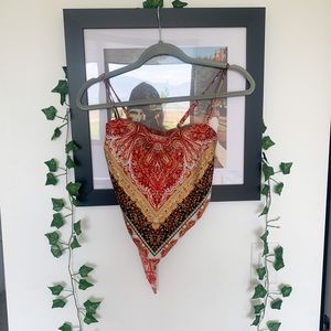 PRINCESS POLLY BANDANA WRAP TOP